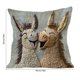thumbnail image 3 of Short Lint Pillow Cover 18inch Cute Two Donkeys Embroidery Decorative Throw Pillowcase For Sofa Bedroom Living Room Home Decoration, 3 of 6