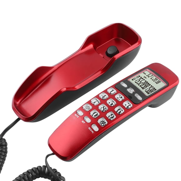Teléfono, mini teléfono de pared Teléfono fijo doméstico Teléfono doméstico Aspecto llamativo