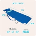 thumbnail image 6 of Ostrich The Ladies Comfort Lounger, Foldable Beach Pool Tanning Chair, Ocean Blue, 6 of 13