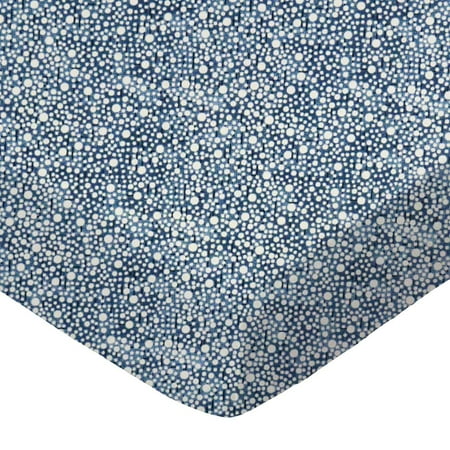 SheetWorld Fitted 100% Cotton Percale Play Yard Sheet Fits BabyBjorn Travel Crib Light 24 x 42, Confetti Dots Navy