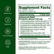 Flora - Advanced Adults Blend Probiotic, Seven Senior-Specific Strains, Gluten Free, Raw Probiotic with 34 Billion Cells, 60 Capsules