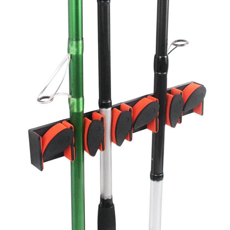 Fishing Rod Holder, Wall Mounted Rack for 6 Rods, Protect Your Valuable Gear with Soft Eva Foam, Size: 30