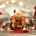 thumbnail image 3 of Artesanías de casas de pueblo navideñas iluminadas con LED para la oficina, sala de estar, decoración navideña Papá Noel, 3 of 5