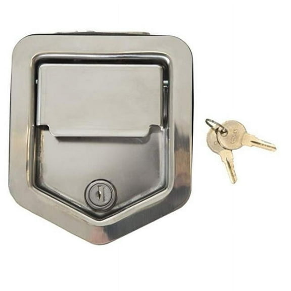 Buyers Products  Replacement Standard Size Single Point Locking Rotary Paddle Latch - Silver 4.75in. x 5.50in.