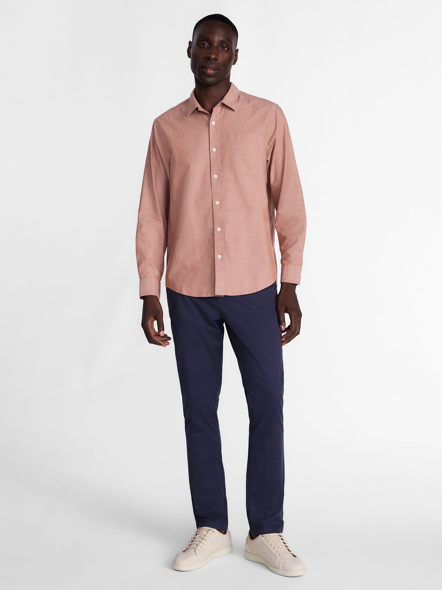 George Men's Poplin Shirt with Long Sleeves, Sizes S-3XL, LT-4XLT, 2XB-6XB