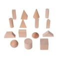 thumbnail image 4 of Dalazy 15Pcs Wood Geometric Solids 3D Shapes Stacking Toy for Kids Babies, 4 of 9