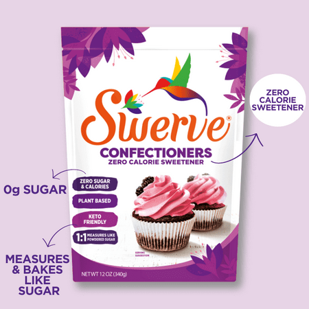 Swerve Ultimate Sugar Replacement Sweetener, Confectioners Sugar Substitute, Zero Calorie, Keto Friendly, Zero Sugar, Non-Glycemic, 12oz