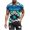 Blue, variant on Njagoc3 Mens Summer Short Sleeve T-Shirt, Crew Neck, Ethnic Geometric Print, Soft and Breathable Fabric, Casual Style, Perfect for Daily Wear and Summer Outings