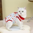 thumbnail image 5 of Harikaji Cat Professional Surgical Recovery Suit,E-Collar Alternative for Cats Dogs,After Surgery Wear, Pajama Suit,Home Indoor Pets Clothing Red S, 5 of 6