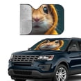 thumbnail image 2 of Yiaed Modern Yellow Sweater Guinea Pig Print Car Windshield Sunshade Front Auto Car Front Window Sun Shade Foldable Sun Visor Shield Cover Auto Accessories for Sedan SUV Truck-Medium, 2 of 5