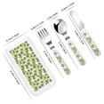 thumbnail image 2 of Uemuo Green Hawaii Palms Print Children's Knife, Fork And Spoon Set - Kids’ Knife Fork Spoon - Stainless Steel Kids Silverware Set - Metal Kids Cutlery Set, 2 of 8