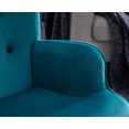 thumbnail image 6 of Guyou Modern Rocking Chair, Glider Nursery Chair with Tufted Wingback, Velvet Upholstered Accent Armchair for Living Room Bedroom Nursery, Teal Blue, 6 of 9