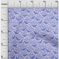 thumbnail image 2 of oneOone Georgette Viscose Blue Fabric Asian Bird Block Print Sewing Fabric By The Yard Printed Diy Clothing Sewing Supplies 42 Inch Wide, 2 of 4