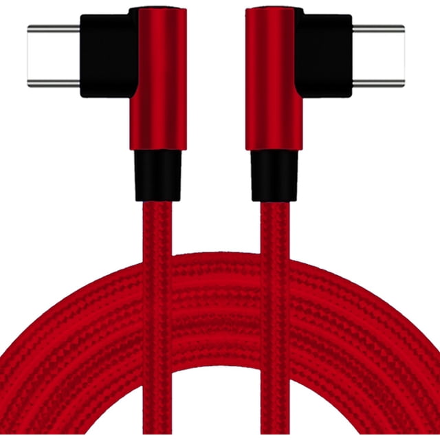 Cable Tipo USB-C VentDepot 60W 3m Speed Red 3LL 1Pza 3m USB-C Recto a 90° Rojo Rápida 60W 3A