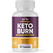 (Official) Keto Advantage Keto Burn, 1 Bottle Package, BHB Ketones for Men and Women, 30 Days Supply