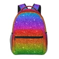 thumbnail image 1 of Easygdp Rainbow Glitter Mochila Ergonómica Versátil para Laptop - Múltiples Bolsillos, Correas Ajustables, Unisex para Escuela, Viajes y Actividades al Aire Libre-One Size, 1 of 5