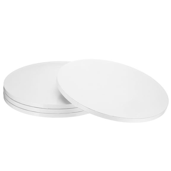 1 Set Cake Boards, 10 Inch/12 inch Round Cake Drum Circle Cake Base Grease Proof Pastry Board White