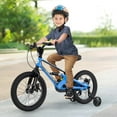 thumbnail image 2 of Costway Vélo pour Enfants de 16 Pouces avec Roues Stabilisatrices et Freins à Disque Doubles, Siège Ajustable, Alliage de Magnésium, Bleu, 2 of 10