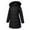 Black_Chevron, variant on Women's Winter Down Coats Waterproof Thicken Hooded Insulated Quilted Puffer Jacket, Black 2XL