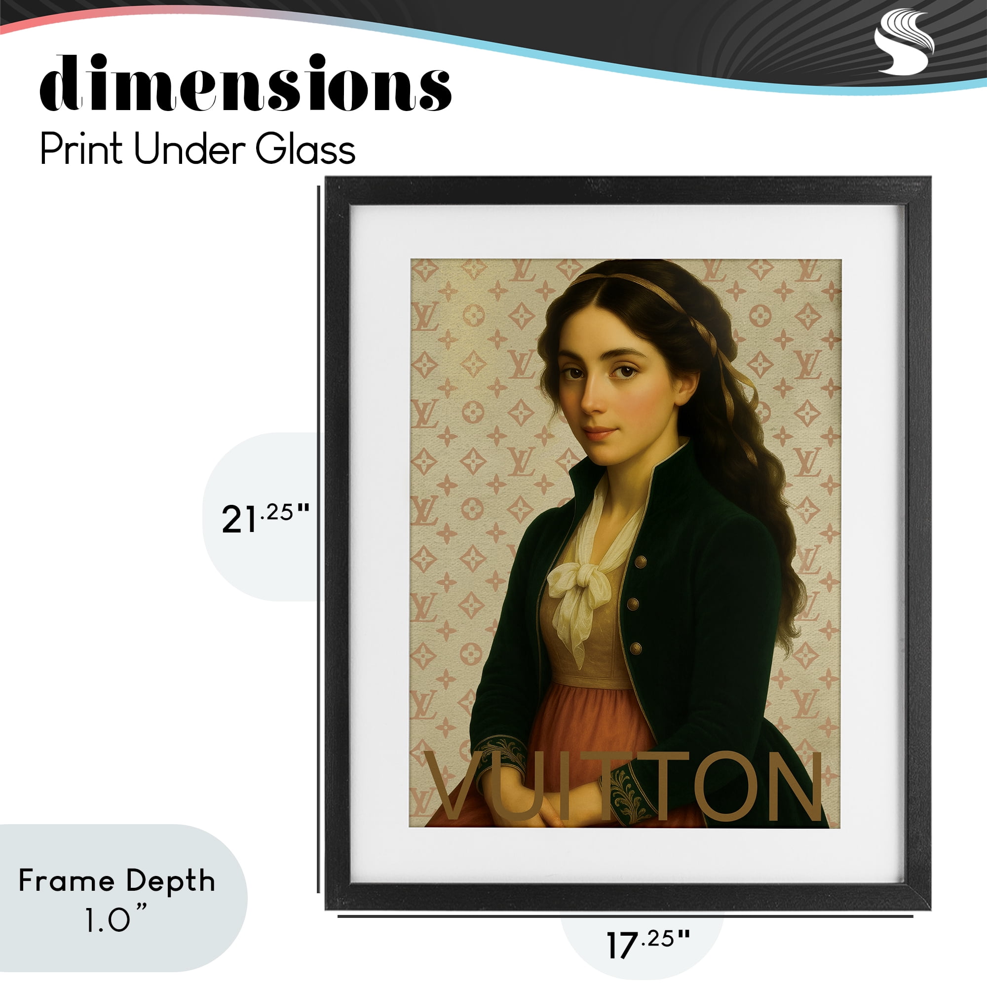 Stupell Industries Glam Gentlewoman in Spring Black Framed Print Under Glass, design by Grotto Studios
