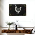 thumbnail image 3 of Elephant Stock Abstract Chicken Wall Art - Horizontal Canvas Wall Art - Dining Room Wall Decor - Animal Canvas - Gray And Black Decor - 30" x 20", 3 of 8