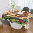 thumbnail image 5 of YAZAOO Square Tablecloth Dogs Running Among Butterflies Pattern Tableclothes, 5 of 9