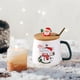 thumbnail image 5 of Taza de café navideña de cerámica con tapa y calentador | Vaso térmico con almohadilla calefactora USB | Set de bebidas navideñas para el hogar o la oficina, 5 of 6