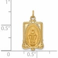 thumbnail image 3 of 14K Yellow Gold Solid Polished/Satin Rectangular Miraculous Medal (20.75 X 11) Made In United States -Jewelry By Sweet Pea, 3 of 6