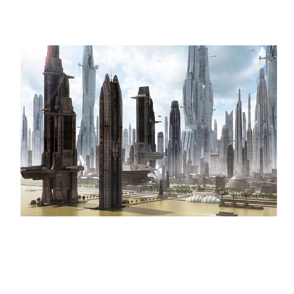 Startonight Mural Wall Art Futuristic City - Urban Theme Photo Wallpaper 100" x 140"