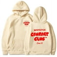 thumbnail image 1 of 2024 White Fox Unisex Lettering Print Loose Hoodie Top -WEVALLEY, 1 of 2