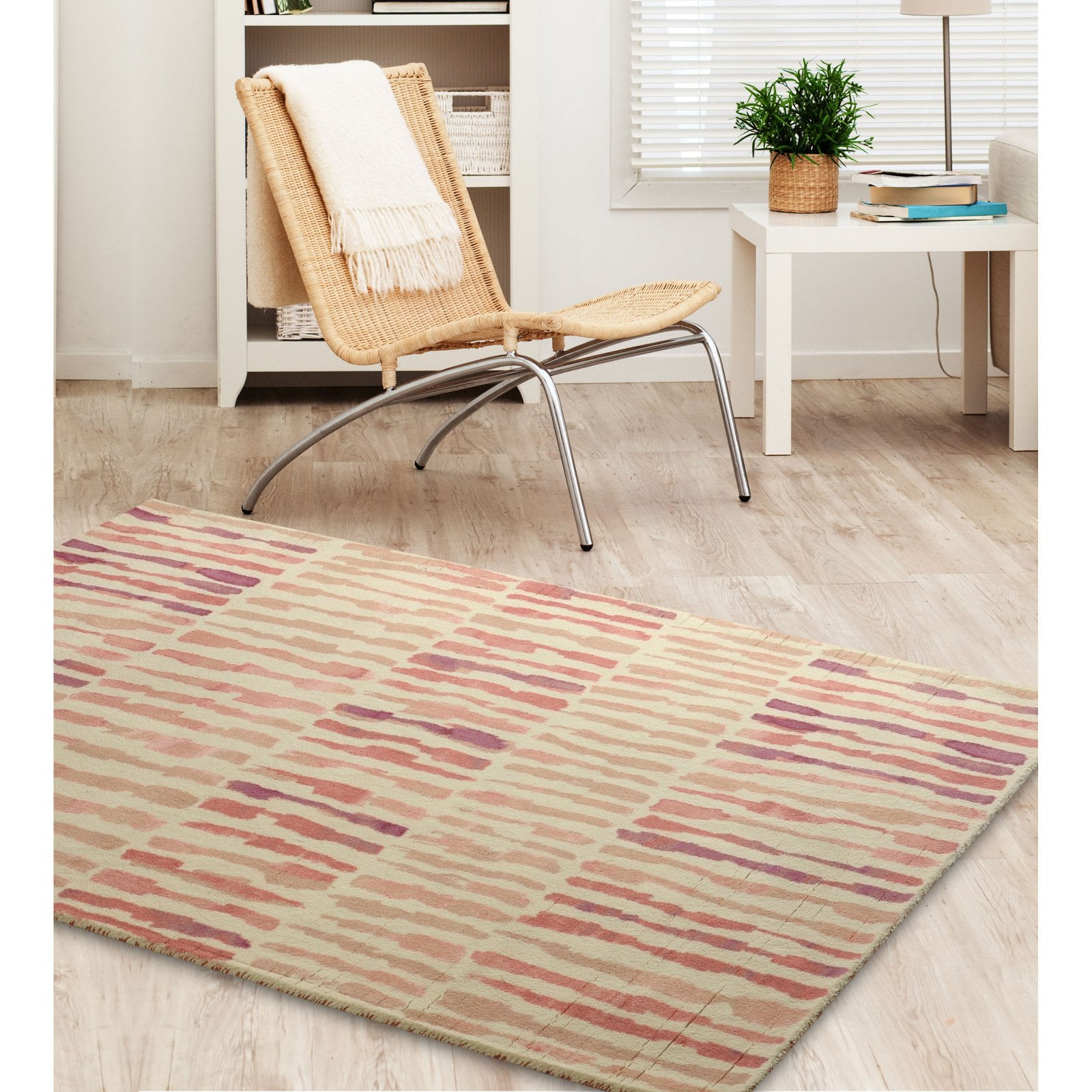 Rugsmith Acacia Blush Contemporary Modern Area Rug 7 6 X 9 6 Walmart Com Walmart Com
