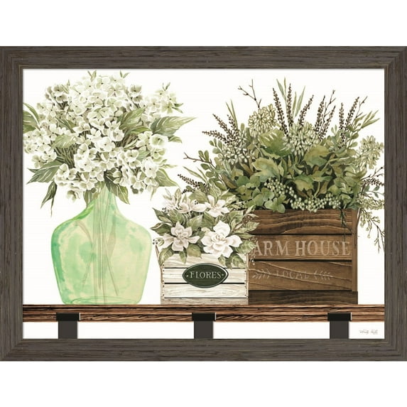 Great Art Now Farm House Florals by Cindy Jacobs, Framed Wall Art, 29.5W x 22.75H