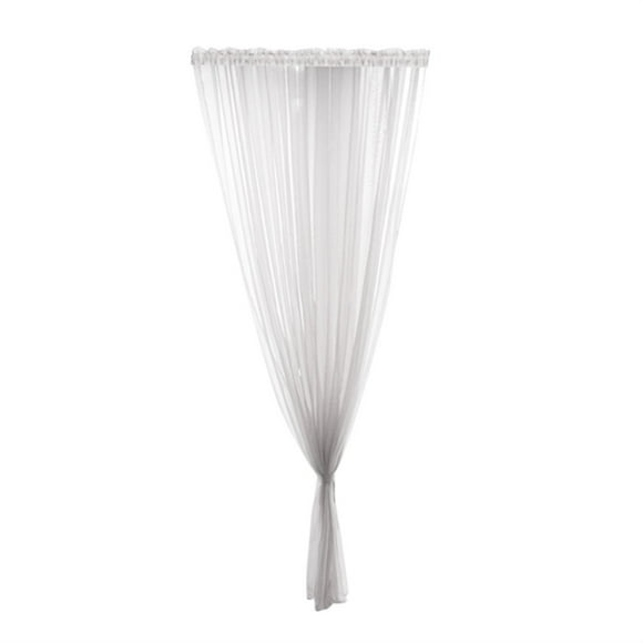 Follure Leaves Sheer Curtain Tulle Window Treatment Voile Drape Valance 1 Panel Fabric A