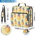 thumbnail image 2 of FORMRS Zipper Binder with Shoulder Strap 2-inch Ring 500 Sheet Capacity File Bag, Pineapple Love, 2 of 5