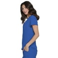 thumbnail image 4 of Heartsoul Break On Through Women Scrubs Top, V-Neck, HS710, XL, Royal, 4 of 7