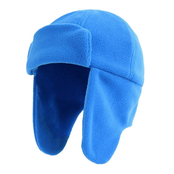 Boys Girls Winter Hat for Toddler Fleece Lined Kids Windproof Trapper Hat with Earflap Warm Hats for Cold Weather Blue for 2-4 Years