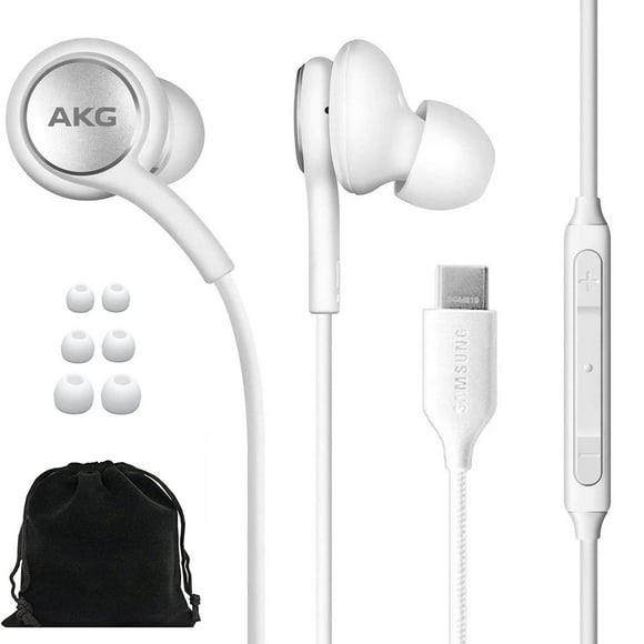 Auriculares Samsung AKG originales USB tipo C con micrófono Whi