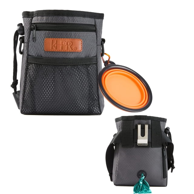 Bolsa de entrenamiento para perros KHPR, fácil de transportar, juguetes para mascotas, color gris