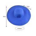 thumbnail image 7 of Limei Women Straw Hats Wide Brim Foldable Packable Roll up Cap Summer UV Protection Beach Sun Hat UPF50+, 7 of 7