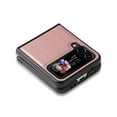 thumbnail image 4 of Feishell Leather Folding Case for Samsung Galaxy Z Flip 4, Soft Silicone Scratches-Resistant Drop Protection Case with Wireless Charging Shockproof Magnetic Flip Case for Samsung Z Flip 4,Rosegold, 4 of 7