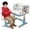 Blue #4, variant on YNCE Kids Desk and Chair Set, Height Adjustable Children Study Desk, Golden Distance Preventing Myopia Design, Children Study Desk with Spacious Storage Drawer for Boys Girls School Home Study Tool
