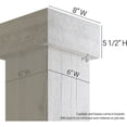 thumbnail image 4 of Ekena Millwork 6"W x 14'H Sand Blasted Endurathane Faux Wood Non-Tapered Square Column Wrap with Standard Capital & Base, 4 of 16