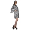 thumbnail image 4 of Moomaya Printed V-Neck Mini Dresses Women Flounce Sleeve Beach Dresses Women, 4 of 6