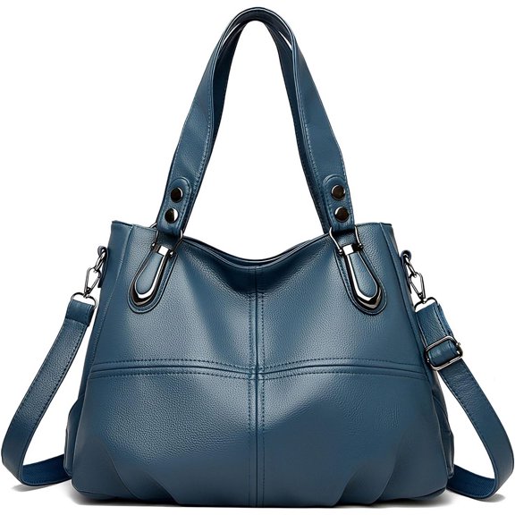 Sunyuer Vintage Large Capacity Shoulder Crossbody Tote Bags for Women PU Leather Hobo Satchel Y2K Purses Commute Travel Bags