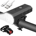 thumbnail image 1 of Bicycle Headlight + Taillight Set,Cycling LED Headlight,USB/Type-c Rechargeable Rainproof Bicycle Light Set,4 T6LED Lights 2400 Lumens Super Bright Bicycle Light,Suitable for All Road Mountain Bikes, 1 of 8