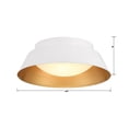 thumbnail image 4 of ED0552202WHGD Crystorama Lighting Donoven - 6W 2 LED Flush Mount-5 Inch Tall and 15 Inch Wide-White/Gold Finish, 4 of 6