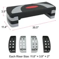 thumbnail image 6 of ZENSTYLE 30" Adjustable Workout Aerobic Stepper in Fitness & Exercise Step Platform Trainer Stepper w/Risers Black-Gray, 6 of 8