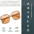 thumbnail image 3 of Gafas de sol cuadradas con clavos de arroz, gafas de sol retras de tendencia a la moda, hechas de PC, 3 of 5