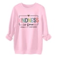 thumbnail image 3 of Women's Sweatshirts 2025 Kindness Sweatshirt Long Sleeve Crewneck Casual Pullover Tops Sweatshirt for Women, 3 of 6