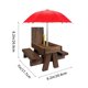 thumbnail image 2 of Clearance! Squirrel Feeder In Stock Outdoor Wooden Squirrel Feeder Pet Dining Table With Bench Corn Bracket Feeding Table, 2 of 3